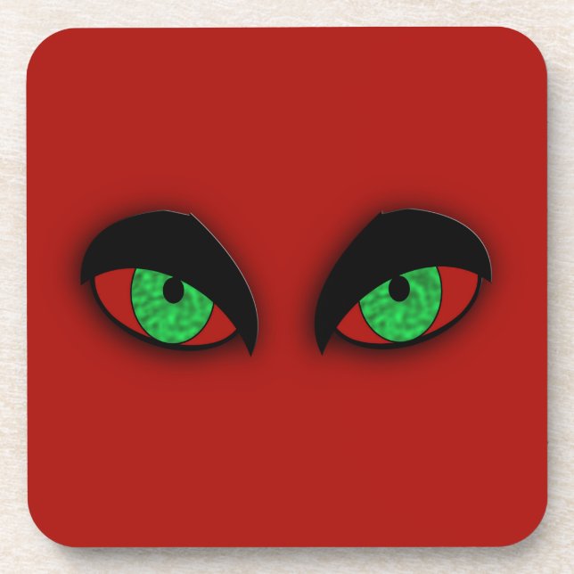 Vampire Eyes Getränkeuntersetzer (Vorderseite)