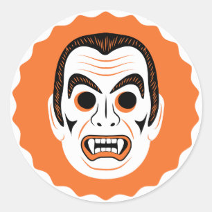 Vampire Face Runder Aufkleber