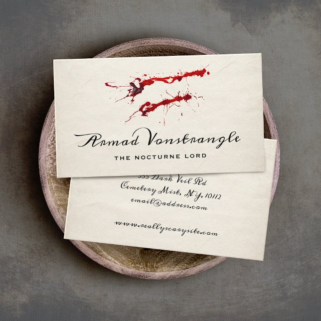 Vampire Fang Bloween Visitenkarte (Von Creator hochgeladen)