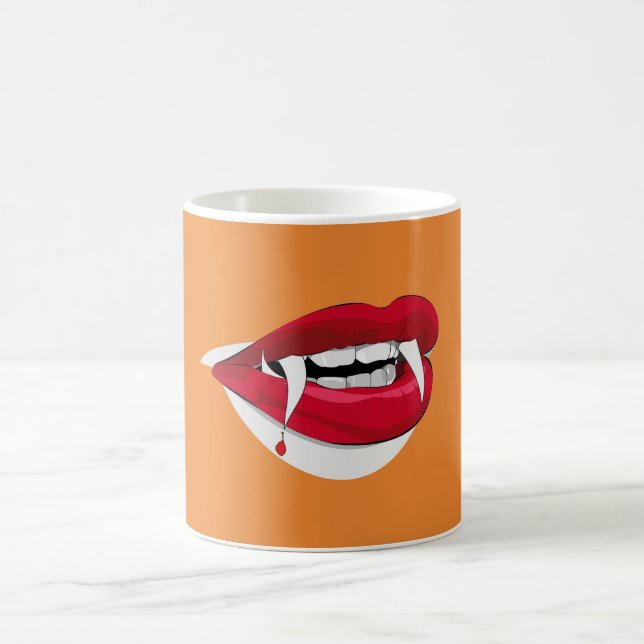 Vampire Fangs Kaffeetasse (Mittel)