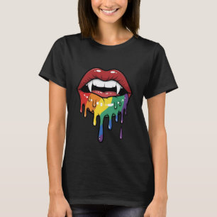 Vampire Fangs Tropfflächen   Edgy Pop Art T-Shirt
