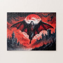 Vampire Flug über Spuk Schloss Puzzle