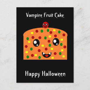 Vampire Fruit Cake "Happy Halloween" Postkarte