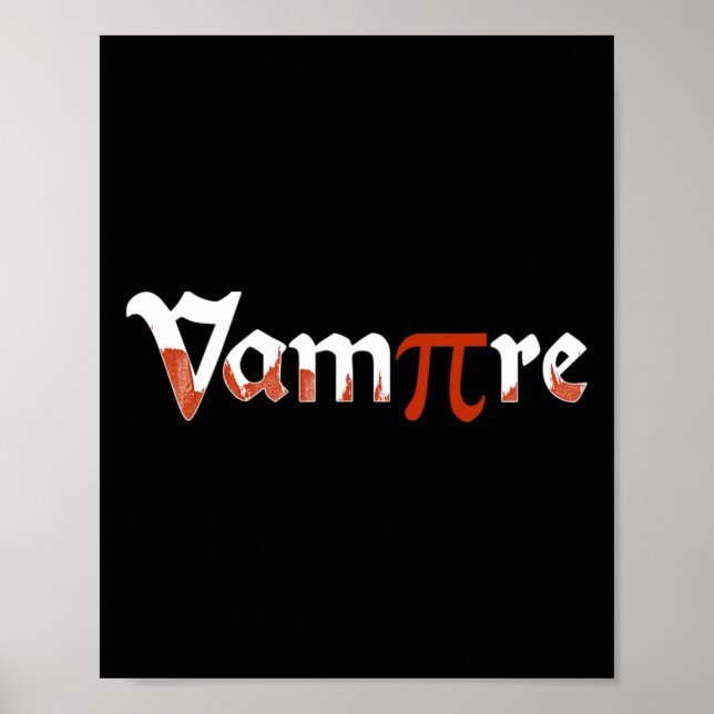 Vampire Funny Halloween Pi Day Joke Kostüm Math G Poster (Vorne)