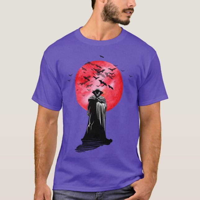 Vampire für Halloween-Retro T-Shirt (Vorderseite)