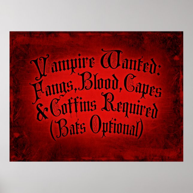 Vampire Gewollt Poster (Vorne)