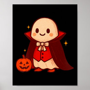Vampire Ghost Shirt Niedlich Dracula Halloween Pum Poster