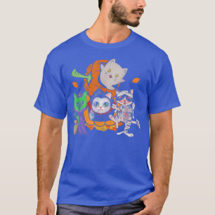 Vampire Ghost Zombie Hexen Katzen in Pumpkin Niedl T-Shirt