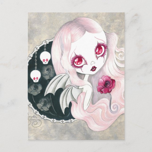 Vampire Girl: "Arabella" Postkarte (Vorderseite)
