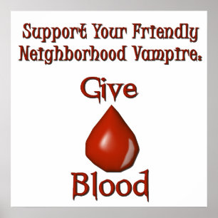 Vampire Give Blood Poster