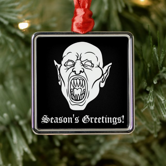 Vampire Goth Horror Dracula Ornament Aus Metall (Baum)