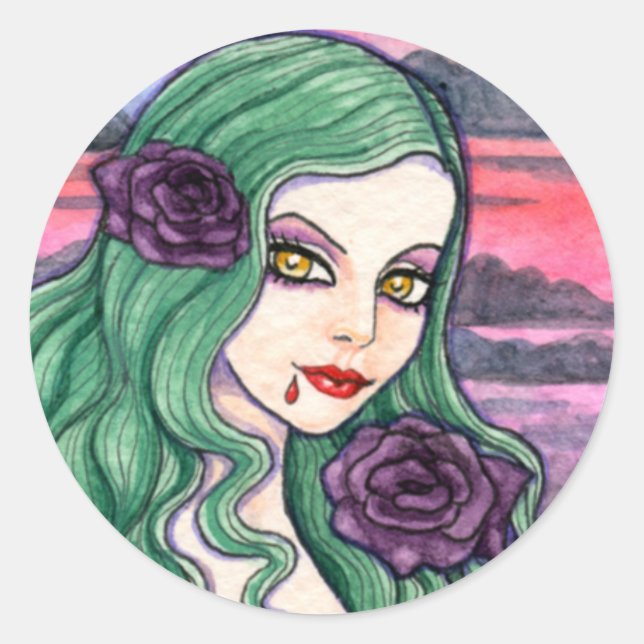 Vampire Gothic Sticker von Ann Howard (Vorderseite)