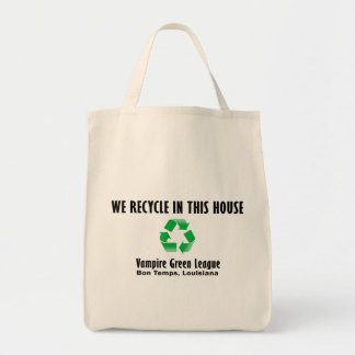 Vampire-grüne Liga - wir recyceln Tragetasche