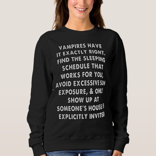 Vampire haben genau richtig sweatshirt (Vorderseite)