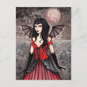 Vampire Halloween Gothic Fairy Postcard Postkarte