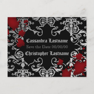 Vampire Halloween Hochzeit SAVE THE DATE Ankündigungspostkarte