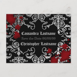 Vampire Halloween Hochzeit | SAVE THE DATE Ankündigungspostkarte