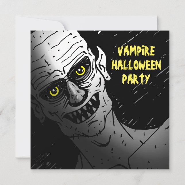 Vampire Halloween-Party Einladung (Vorderseite)