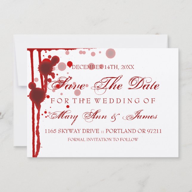 Vampire Halloween Save the Date Fake Blored (Vorderseite)