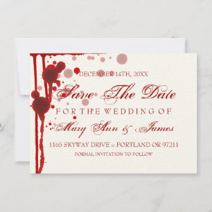 Vampire Halloween Save the Date Fake Blored