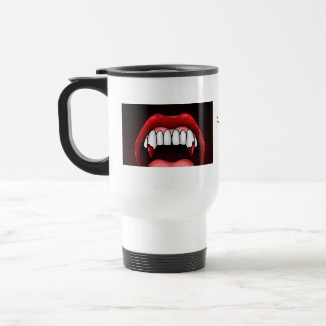 Vampire Halloween Teeth Reisebecher (Links)