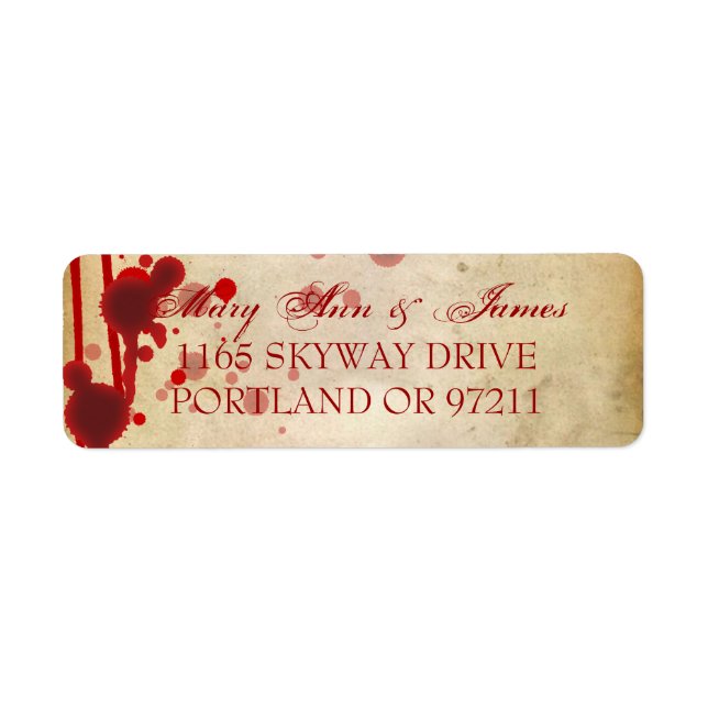 Vampire Halloween Wedding Address Fake Blored (Vorne)
