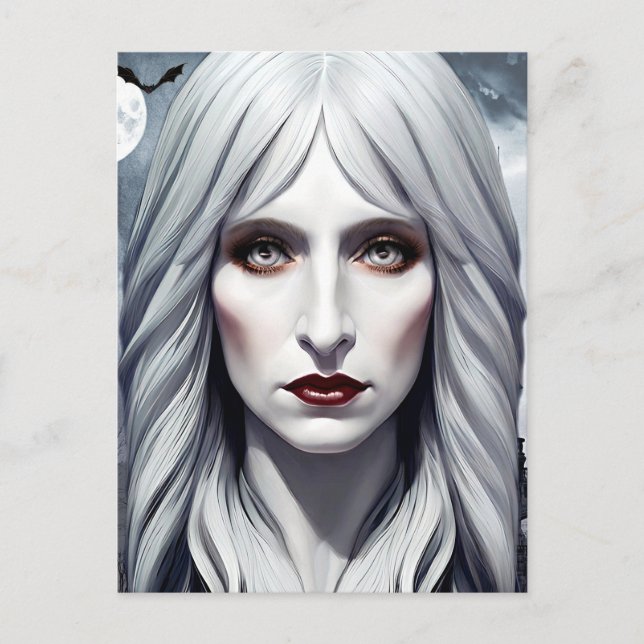 Vampire Hexe Woman Fantasy Dark Art Postkarte (Vorderseite)