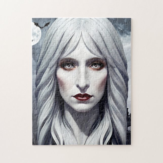 Vampire Hexe Woman Fantasy Dark Art Puzzle (Vertikal)