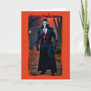 Vampire Hunk Halloween Card Karte