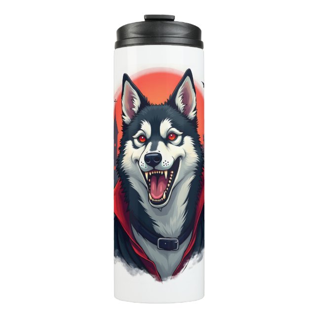 Vampire Husky Bite Thermosbecher (Vorderseite)