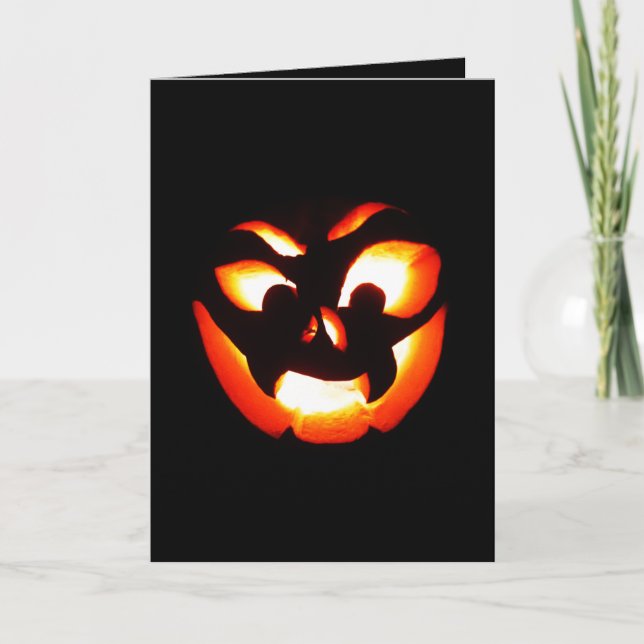 Vampire Jack-O-Lantern Karte (Vorderseite)
