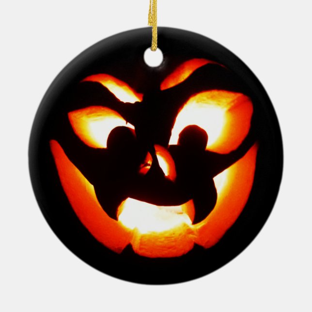 Vampire Jack-O-Lantern Keramik Ornament (Hinten)