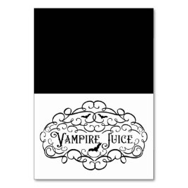 Vampire Juice Vintag Elegant Halloween Food Zent Tischnummer