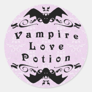Vampire Liebe Potion Halloween Round Stickers