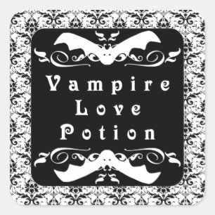 Vampire Liebe Potion (Schwarz) Halloween Stickers