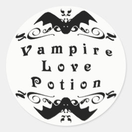 Vampire-Liebe-Trank Halloween Runder Aufkleber