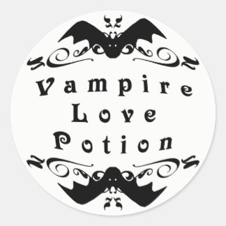 Vampire-Liebe-Trank Halloween Runder Aufkleber