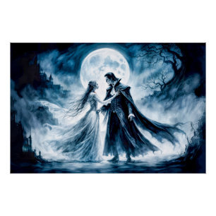 Vampire-Liebe unter Moonlit Sky Poster