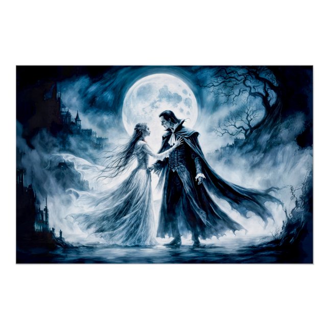 Vampire-Liebe unter Moonlit Sky Poster (Vorderseite)