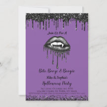 Vampire Lila Glitzer Lippen Erwachsene Halloween-P