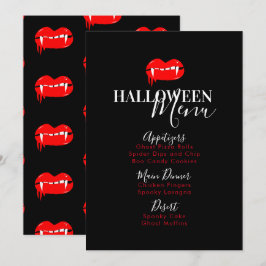 Vampire Lip Blop Halloween Geburtstagsparty Menü Feiertagskarte