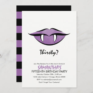 Vampire-LippenGoth Geburtstags-Party Einladung