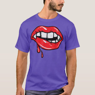 Vampire Lips Bloody Halloween Kostüm für Frauen Gi T-Shirt