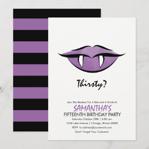 Vampire Lips Geburtstagsparty Einladungskarte Einladung