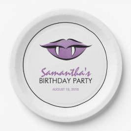 Vampire Lips Goth Birthday Party Paper Teller