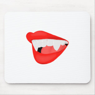 Vampire Lips Thirsty for a Neck Mousepad