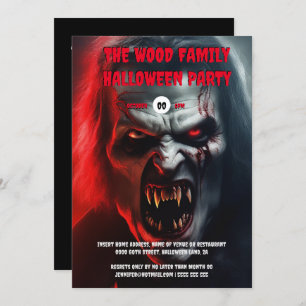 Vampire-Mann Erwachsene halloween sprichwörtliche Einladung