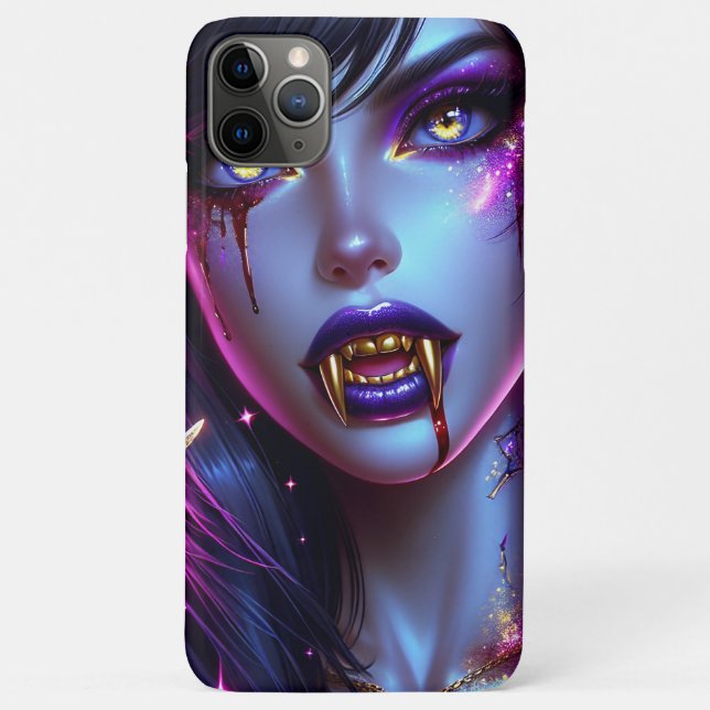Vampire mit Gold Fangs Ai Art Case-Mate iPhone Hülle (Rückseite)