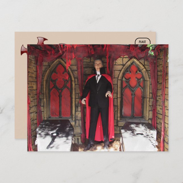Vampire Monster / Halloween Postkarte (Vorne/Hinten)