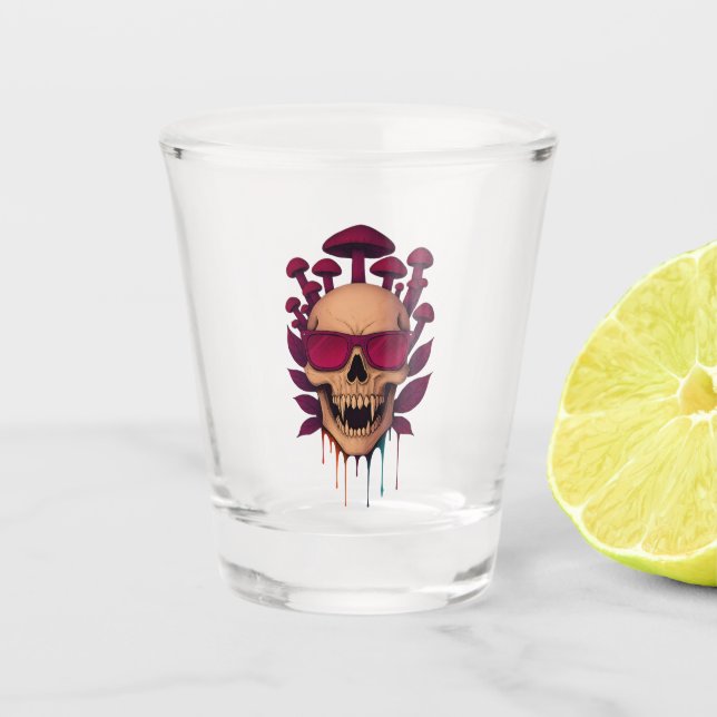 Vampire Mushroom Skull Schnapsglas (Vorderseite)